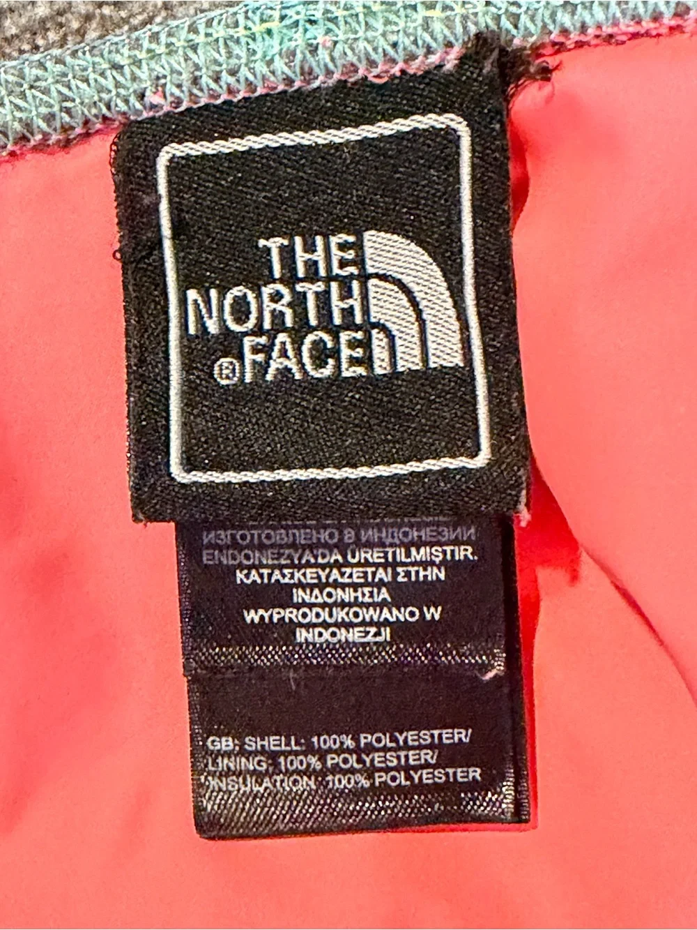 The North Face Girls Pink Grey Glacier - SZ L- Full Zip Hooded Sweatshirt Hoodie